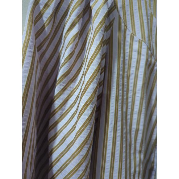 Pomander Place Lilac Stripe Seersucker Finely Flutter Sleeve Dress NWT - Picture 7 of 8